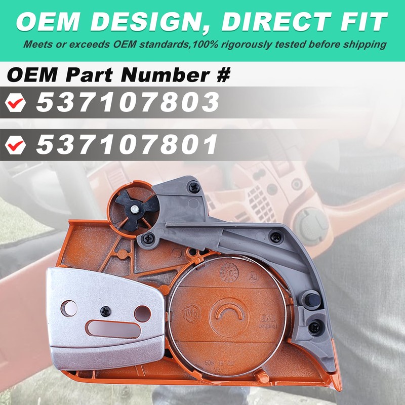 Adefol 537107803 Clutch Cover Assembly，340 Chain Brake Cover Assy for