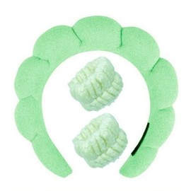 Spa Headband, Facial Care Accesoories (Light Green, One Size)