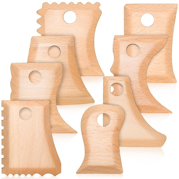 Pottery Tool, 8Pcs Pottery Rib Pottery Foot Shaper Trimming Tools