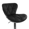 Elama Modern 2 Piece Tufted Faux Leather Adjustable Bar Stool