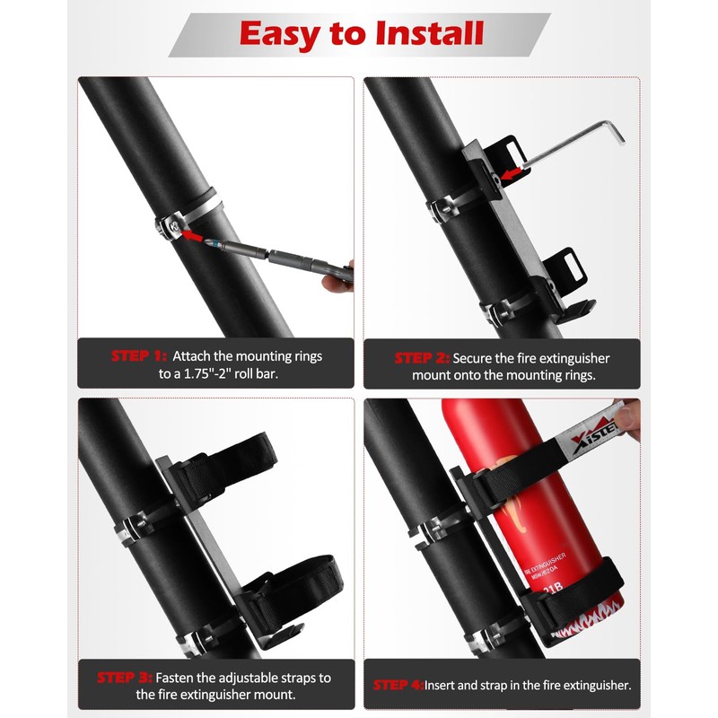 Quick Release UTV Fire Extinguisher Mount Kit Fire Extinguisher Holder