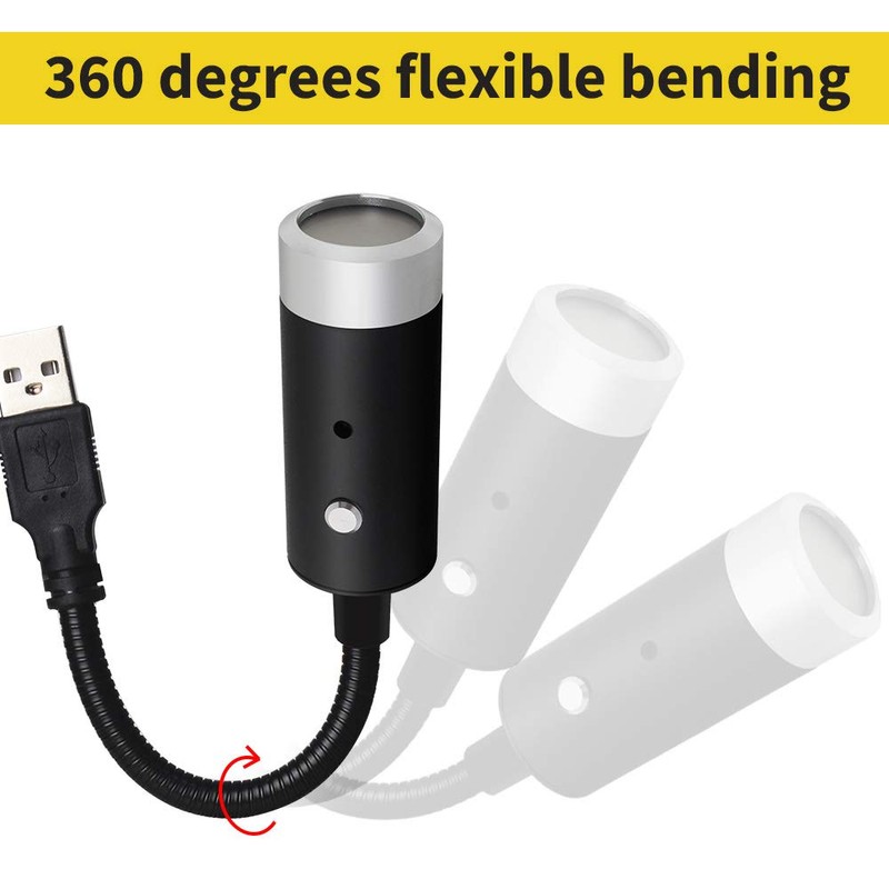 USB Star Night Light,Romantic Auto Roof Lights, XINFOK Adjustable USB