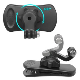 Backpack Strap Mount Quick Clip Mount, 360 Degree Rotation Backpack Clamp Mount Compatible with Gopro Hero 12/11/10/9/8, Black, Fusion, DJI Osmo Action and More