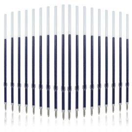 Bonsicoky 20 Pcs Ballpoint Ink Refills - 0.7 mm Medium Tip - 107 mm Length - Blue Ink for Retractable Pens, Perfect for Writing, School, and Office Use