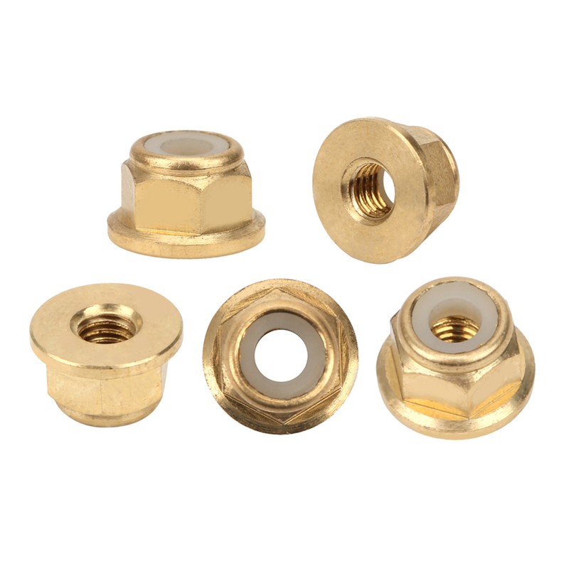 50Pcs Flange Nut Pure Copper Lock AntiSkid AntiLoose Fasteners Set
