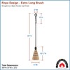 Minuteman International WRL-02B Rope Design Brush, Extra Long Single Fireplace