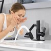 CHOMELY Single Hole Rotatable Bathroom Faucet with Temperature Display in