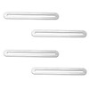 4Pcs Sliver Slotted Brace,Flat Straight Brace Brackets,Adjustable Corner Code,Stainless Steel