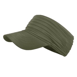 Epsoco Sports Sun Visor for Men Women UV Protection Lightweight Packable Stretchy Ponytail Hats for Running, Tennis, Golf Army Green