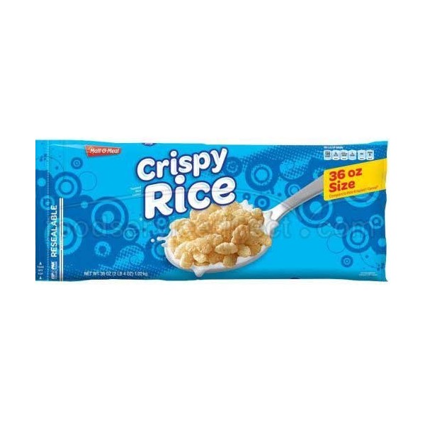 Malt-O-Meal Crispy Rice Bulk Pack Cereal, 32 Ounce -- 4 per case.