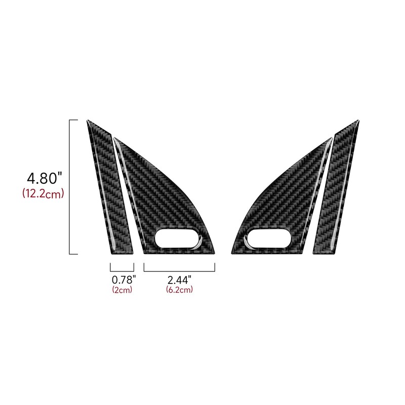 BRMYL Car Door Triangle Window A Pillar Decals for 2011-2023