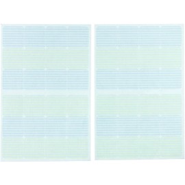 Uniname Laundry Tag Stickers, Stripe Blue, 24 Pieces x 2 Sheets, UN-256