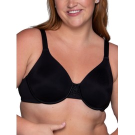 Vanity Fair womens Beauty Back Smoothing Minimizer Bra, Midnight Black, 42DD US