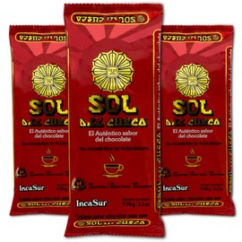 Inca Sur Sol Del Cusco Chocolate de taza | Peruvian Hot Chocolate Bar 3 pack