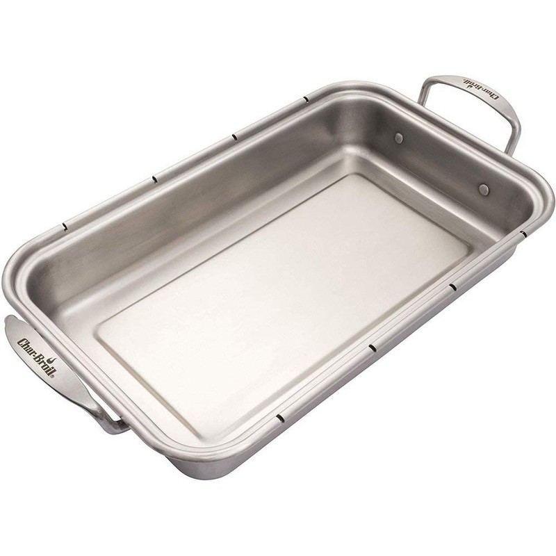 Char-Broil 3526981P04 Grill Plus Roasting Pan & Cutting Board, Silver