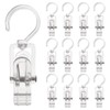 INCREWAY Laundry Hooks Clip, 16pcs 4.53" Transparent Durable Plastic Curtain