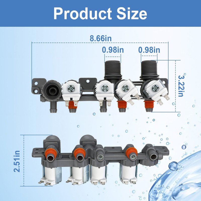 AJU75152602 Washer Inlet Valve Assembly Compatible with LG Washing Machine