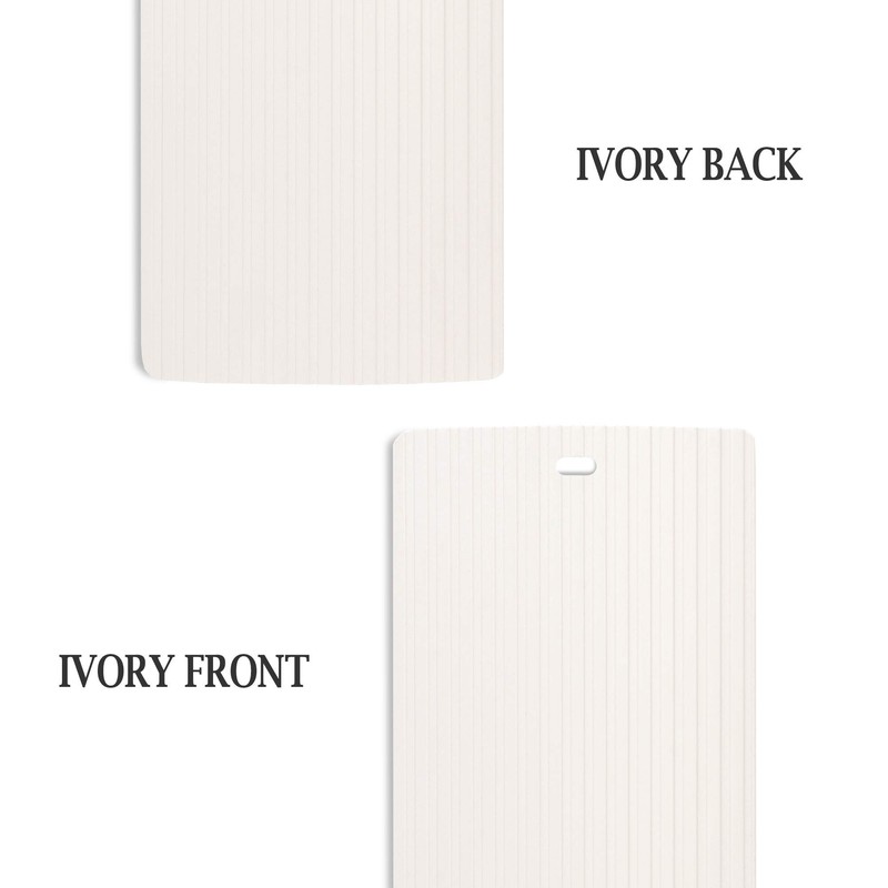 DALIX Ribbed Window Replacement Blinds Vertical Slats Ivory 46.5" Window