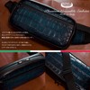 INDIEee Crocodile Embossed Phantom Leather Smart Body Bag, Waist Bag,