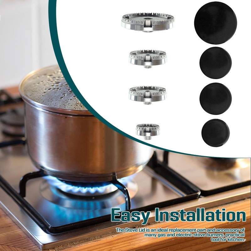 Gas Burner Crown & Flame Cap for Oven Cooker Hob