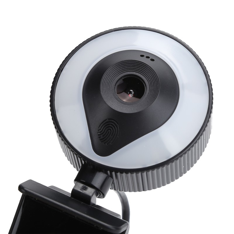 Webcam Full HD Computer Live Recording Touch Dimming Camera with