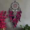 Large Dream Catchers for Adults,Black-Red Feathers with Turquoise Ornament