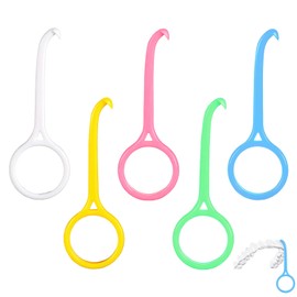 5 Pieces Aligner Removal Tool Kit,Retainer Remover Tools with Invisible Chew and Hook,Multi-Color Invisible Aligner Braces Remover for Tooth Cleaning Oral Care(White,Yellow,Pink,Green,Blue)