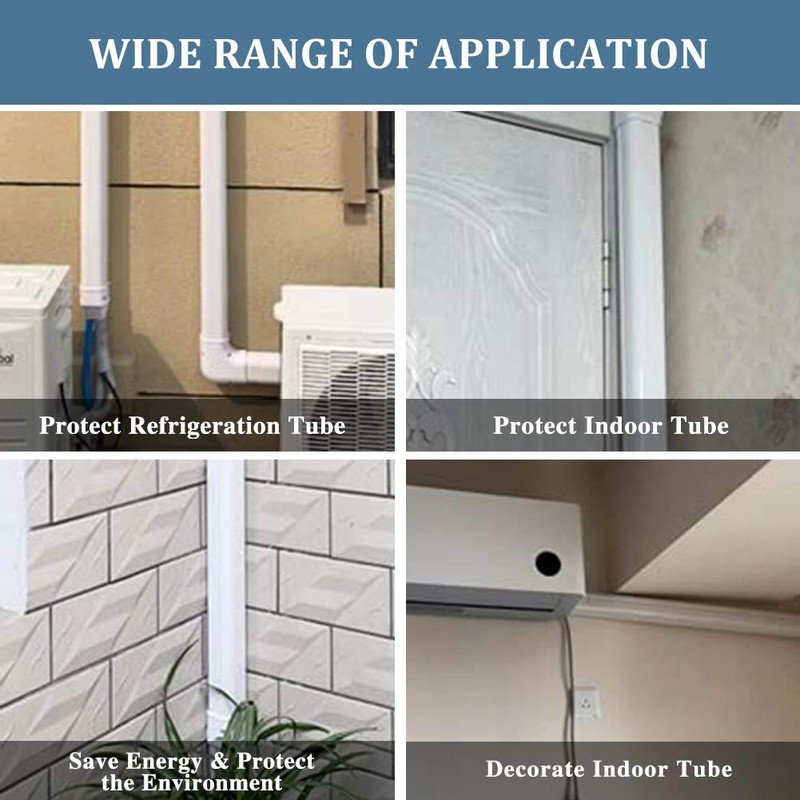 LyPrem 16.5Ft Mini Split Line Set Cover 4" PVC Line