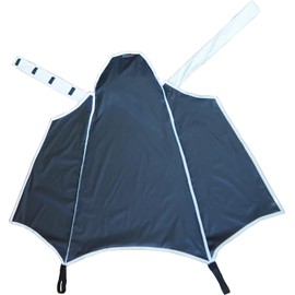 Drachenhaut 2-in-1 Cyclist Rain Cover (Black with Reflective Detail, Regular)