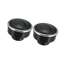 TUCKBOLD 2Pcs Rotating Round AC Air Outlet Vent Louvered Dashboard Electroplate Knob for RV Bus Boat Yacht 85mm 76mm 46mm Automotive Parts