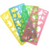 DPWOUM 4Pcs Plastic Flexible Drawing Stencil Set - Multi-Colour Creative