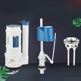 Toilet Filling Parts, Water Tank Toilet Cistern Repair Kit, Drain Flush Valve, Button Set, Toilet Flush Valve, Renovation Kit Cistern (24 mm)