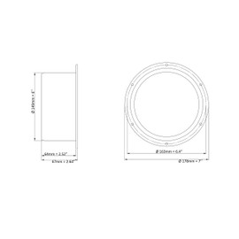 Wall Flange Diameter 150 mm Collar Mounting Round Tube PVC Connector for Ventilation Pipe Connection