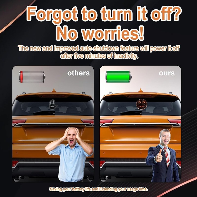 HLMNAKE Car Hand Finger Light, 2 in 1 Hand Sign