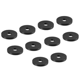 sourcing map Anti Vibration Isolation Washer 35x11.5x5mm Round Spacer Rubber Pads Vibration Suppression for Central Air Conditioner Bolts Accessories, Black Pack of 10