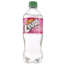 Crush 24x Canadian Crush Pink Cream Soda Pop 591mL Bottle Soft Drink Pink or Clear - Case of 24 Pink