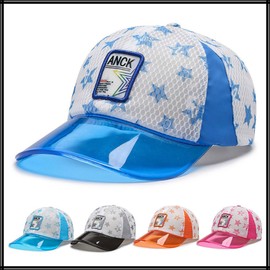 White Fang CZ005 Hat Baseball Brim, Star, Cute Cap, Stylish, Pop, Sparkle, Cool for Kids, blue (sky blue)