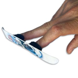 CRAFTED INGENUITY Finger Sliders Dead Sled Mini Snowboard – Finger Board with Bindings for Tricks, Fingerwear Grip Tech, Desk Fidget & Snowboard Decor for Snowboarders