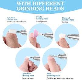 Nail Drill Bits Compatible with Mocowind,Nail Drill Replacement Heads Compatible with Mocowind,2 Pack Professional Nail Drill Designed for Mocowind to Remove Cuticle and Nail Polish,10PCS