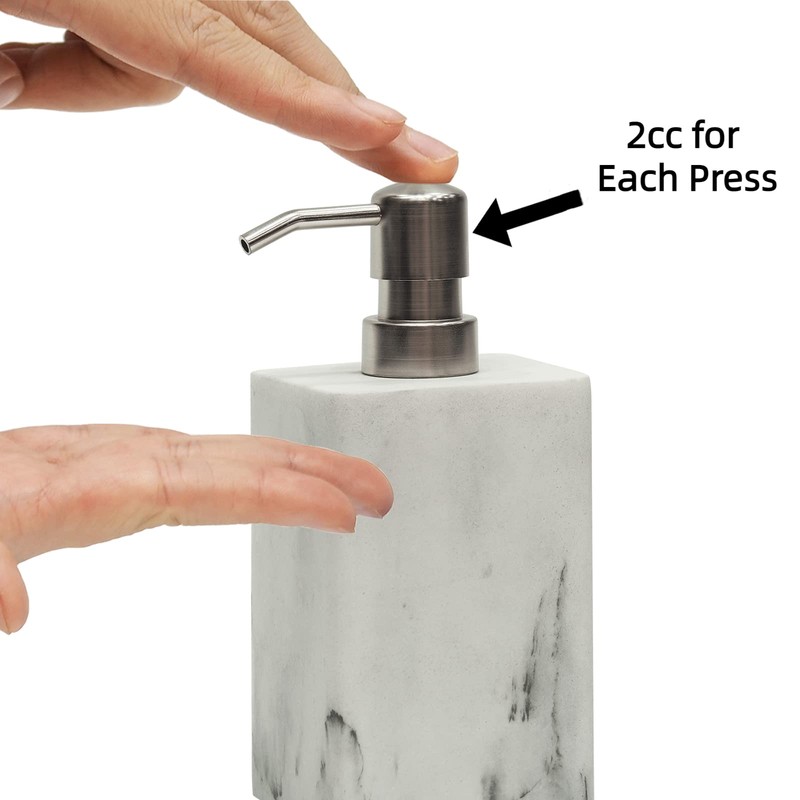 15Oz Marble Style Resin Soap Dispenser,Suanti Hand Soap Dispenser for