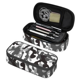 Abaysto Large Pencil Case for Boys Kids Camo Pencil Pouch with Zipper Compartments Big Capacity Pencil Bag Organizer Box for School (Camouflage)