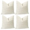 Sungeek Set of 4 Soft Corduroy Decorative Cushion Covers 45x45cm,