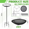Otoolling 2 Sets Standing Bird Feeder 11.8" Bird Feeder Tray