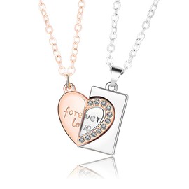 Valentine's Day Gifts for Husband Wife Puzzle Piece Necklace for Fiance Fiancee Wedding Engagement Gifts for Couples Forever Love Heart Necklaces for 2 Bf Gf Anniversary Presents for Couples
