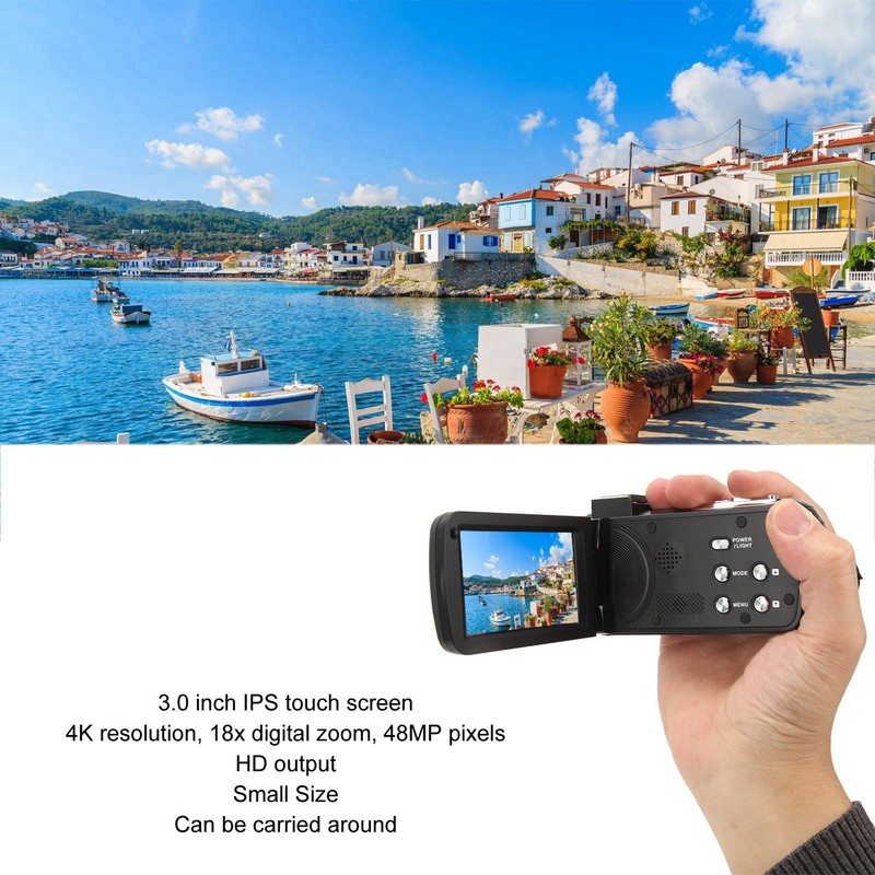 4K Video Camera 48MP 3.0 Inch Touch Screen 18x Digital
