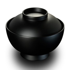 4.6 inch Zoni Bowl with Lid, Black Matte, Modern Lacquerware, Wataya, Made in Japan, Dishwasher-safe, Bowl, Rice Bowl, Bowl, Japanese Tableware, New Year, New Year, Osechi