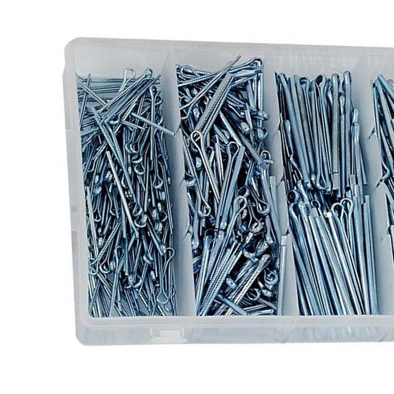 Dapetz ® 500pc Cotter Pin Assortment Set Kit, R Clips