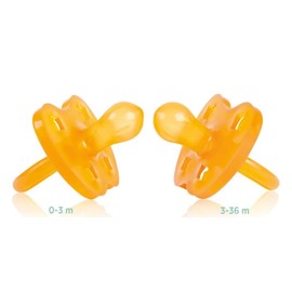 Hevea Natural Rubber Dummy Soother - Rounded 3 months+ Crown