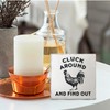 Nrleey Funny Chicken Wood Signs - Funny Chicken Decor Desk