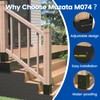 Muzata 4Pack Adjustable Fence Post Protector Range 3.5" to 6"